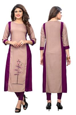 Multicolor embroidered rayon kurtis 5