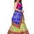 Green lace net semi stitched lehenga with dupatta