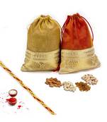 Aapno Rajasthan 2 Leatherite Pouches With Dryfruits