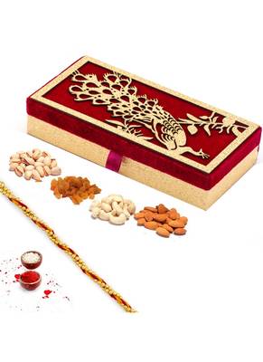 Aapno Rajasthan Assorted Dryfruits And Laser Cut Wooden Box 1