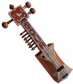 Jogia Sarangi-Special Quality-Handmade Tun Wood-Playing Bow & Wooden Tuning Key, Sheesham Wood Tuning Pegs, Wood Finish