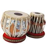 Tabla Drum Set, 4 Kg Heavy Copper Bayan, Sheesham Wood Dayan, Hand Made Drum Skins, Camel Leather Straps, Tuning Hammer