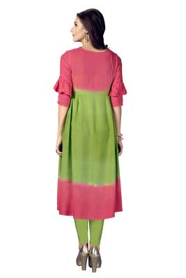 Multicolor printed rayon multicolor kurtis 2