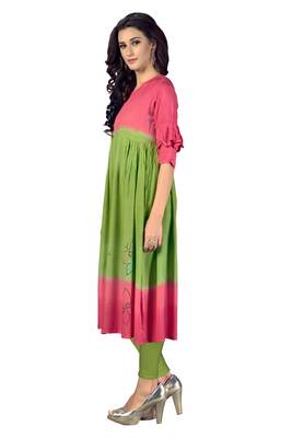 Multicolor printed rayon multicolor kurtis 3