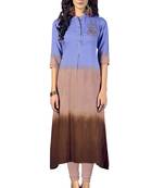 Multicolor embroidered rayon embroidered kurtis