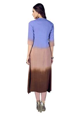Multicolor embroidered rayon embroidered kurtis 2