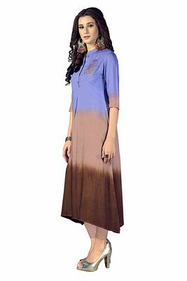 Multicolor embroidered rayon embroidered kurtis 3