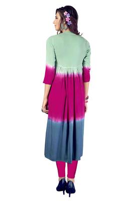 Multicolor printed rayon multicolor kurtis 2