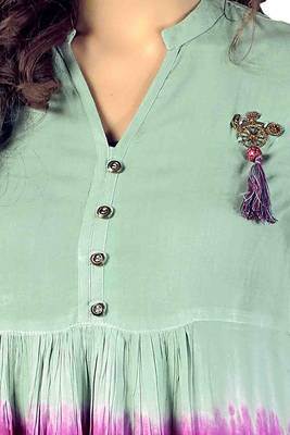 Multicolor printed rayon multicolor kurtis 4