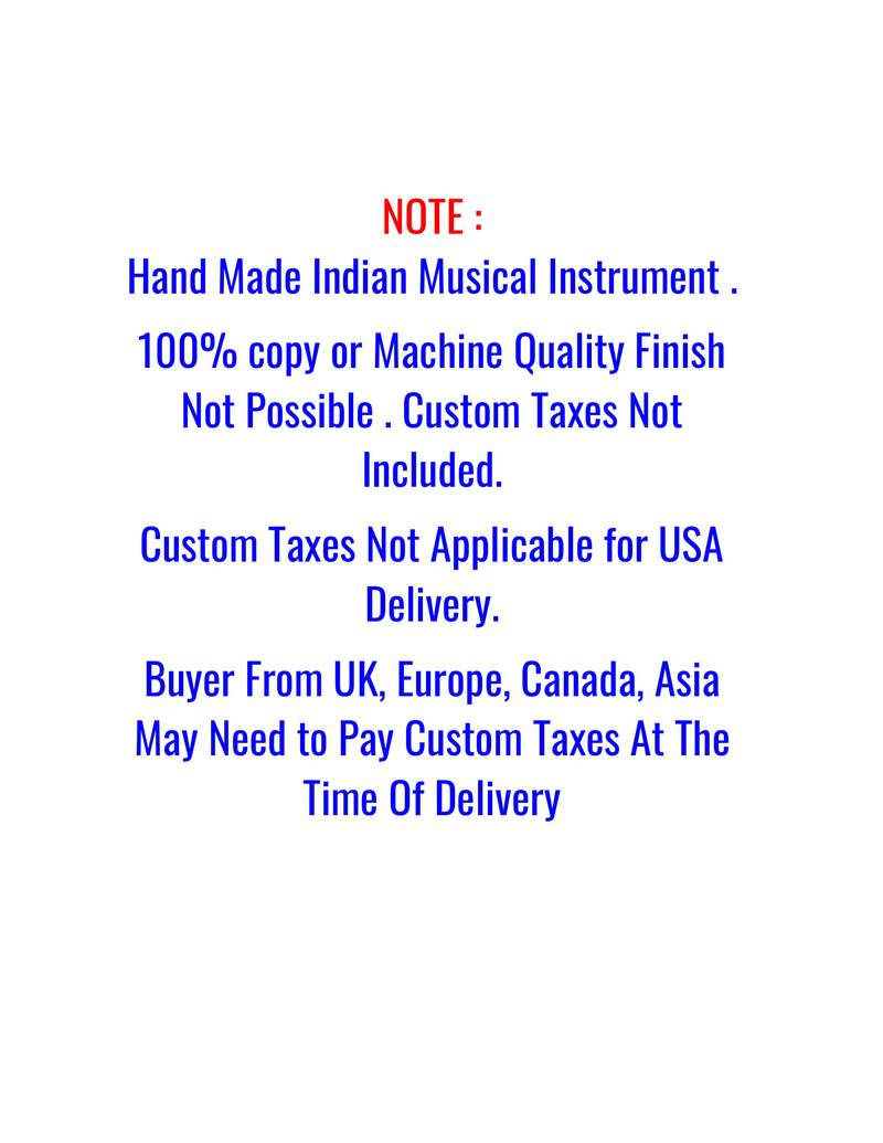 Jogia Sarangi-Special Quality-Handmade Tun Wood-Playing Bow & Wooden Tuning Key, Sheesham Wood Tuning Pegs, Wood Finish