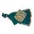 Green Warli printed Dress Material with Chiffon dupatta
