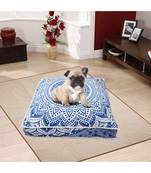 Indian Dog Pillow Case Decorative Cotton Mandala Pet Bed Square Throw (Cover Only)