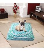 Indian Large Dog Bed Ethnic Mandala Floor Pillow Cotton Cushion Bohemian Pet Bed Throw (Cover Only)