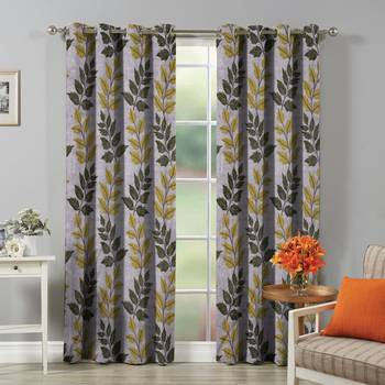 Fabzi Green Printed Polyester Window Curtains Set Of 2 Pieces (Width 4 Ft X Length 5 Feet) 1