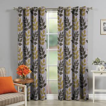 Fabzi Green Printed Polyester Window Curtains Set Of 2 Pieces (Width 4 Ft X Length 5 Feet) 2