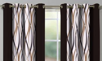 Fabzi Brown Printed Polyester Window Curtains Set Of 2 Pieces (Width 4 Ft X Length 5 Feet) 3