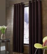 Fabzi Brown Printed Polyester Window Curtains Set Of 2 Pieces (Width 4 Ft X Length 5 Feet)