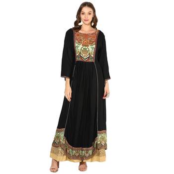 Black Rayon Digital Prints Long  Anarkali Kurti 1