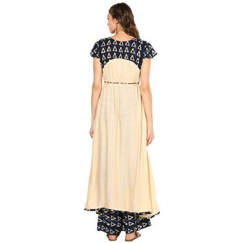 Multi Rayon Digital Prints Long  Anarkali Kurti 4