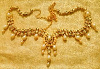 White pearls waist belt kamarband ethnic wedding jewellery 1