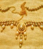 White pearls waist belt kamarband ethnic wedding jewellery