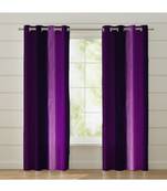 Fabzi Set of 2 Door Semi-Transparent Eyelet Polyester Curtains Violet