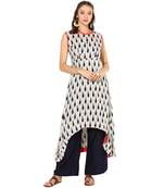 Multi Rayon Digital Prints Long  A-Line Kurti