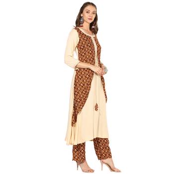 Multi Rayon Digital Prints Long  Anarkali Kurti 2
