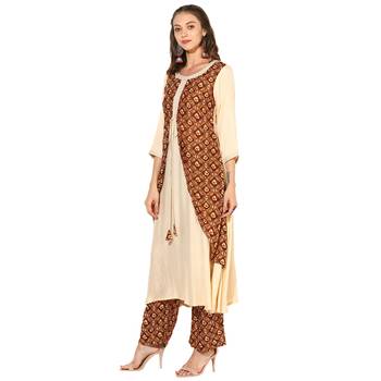 Multi Rayon Digital Prints Long  Anarkali Kurti 3