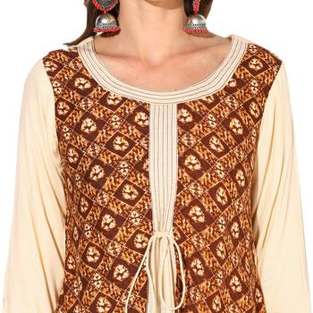 Multi Rayon Digital Prints Long  Anarkali Kurti 5