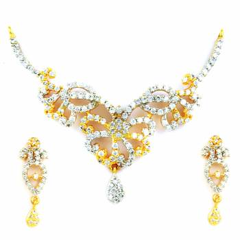 Clear CZ AD American Diamond Mangal Sutra Jewellery for Women - Orniza 2