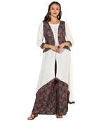Multi Rayon Digital Prints Long  A-Line Kurti