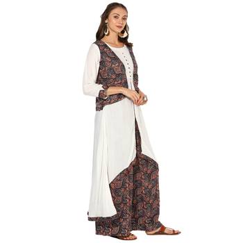 Multi Rayon Digital Prints Long  A-Line Kurti 2