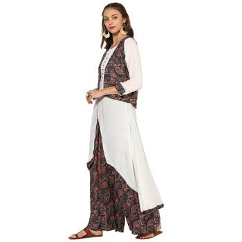 Multi Rayon Digital Prints Long  A-Line Kurti 3