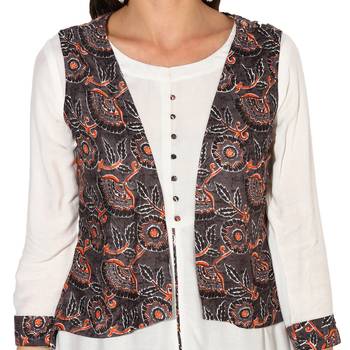 Multi Rayon Digital Prints Long  A-Line Kurti 5