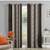 Fabzi Brown Printed Polyester Window Curtains Set Of 2 Pieces (Width 4 Ft X Length 5 Feet)