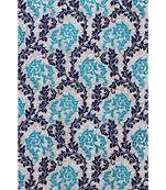 Fabzi Blue Printed Polyester  Window Curtains Set Of 2 Pieces (Width 4 Ft X Length 5 Feet)