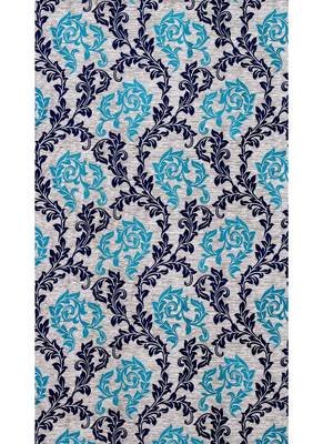 Fabzi Blue Printed Polyester  Window Curtains Set Of 2 Pieces (Width 4 Ft X Length 5 Feet) 2
