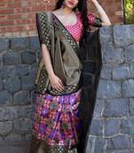 Multicolor woven patola saree with blouse