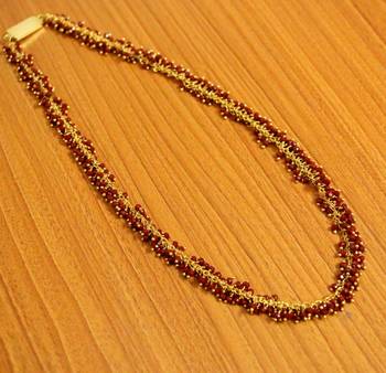 Maroon Swarovski Crystal Necklaces 1