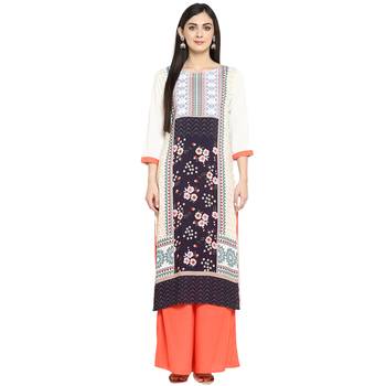 Multicolor Rayon Printed Stitched Kurti 2