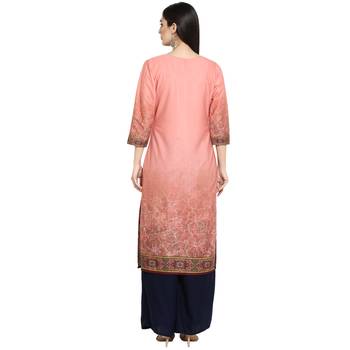 Multicolor Crepe Printed Stitched Kurti 3