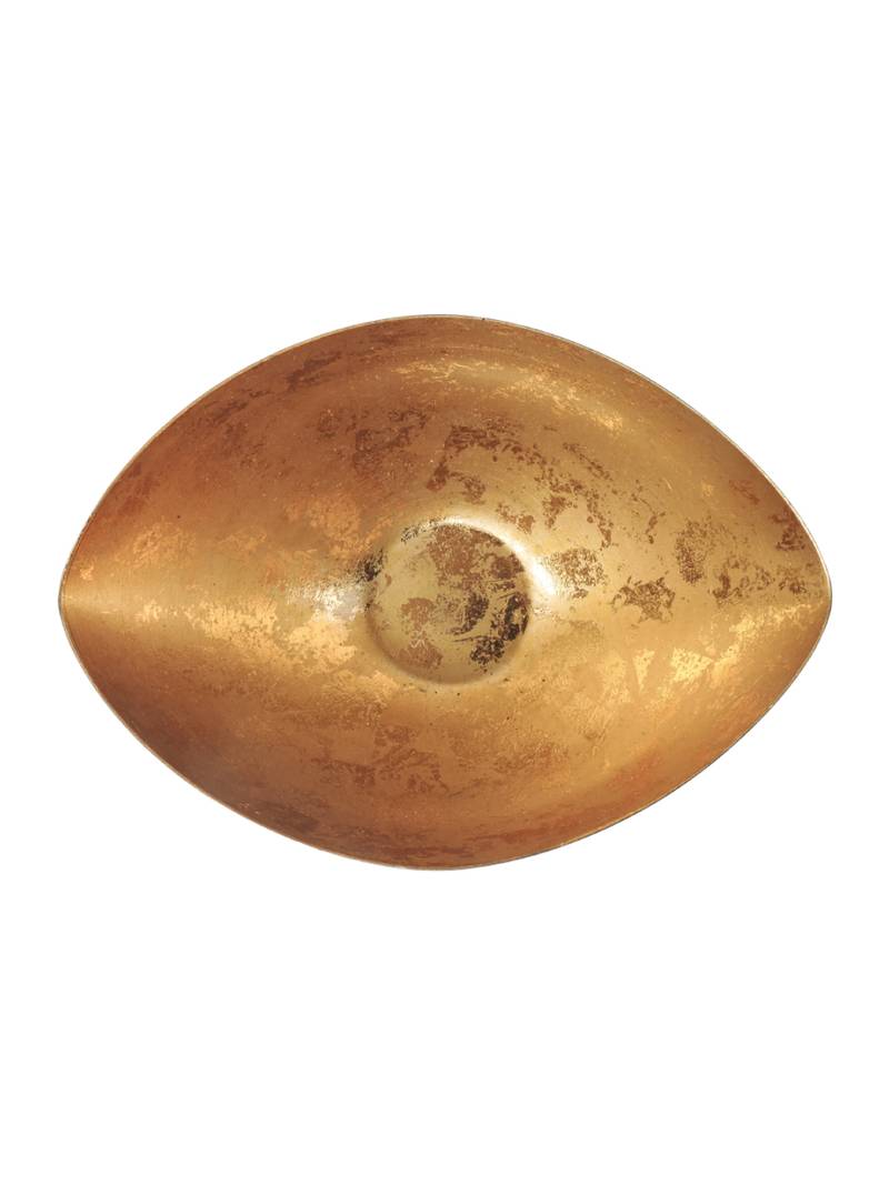 H & W Black/Gold Metal Wall D  cor Candle Holder for Diwali- Set of 1 (16 x 11 x 8 cm)