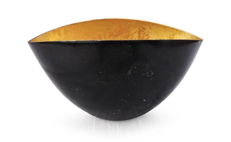 H & W Black/Gold Metal Wall D  cor Candle Holder for Diwali- Set of 1 (16 x 11 x 8 cm)