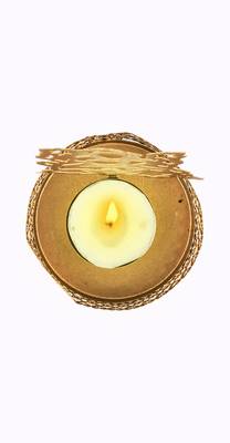 H & W Gold Metal Light Candle Holder for Diwali- Set of 2 (7 x 7 x 9.5 cm) 4