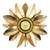 H & W Gold Metal Tealight Holder for Diwali- Set of 1 (19 x 19 x 5 cm)