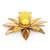 H & W Gold Metal Tealight Holder for Diwali- Set of 1 (19 x 19 x 5 cm)