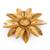 H & W Gold Metal Tealight Holder for Diwali- Set of 1 (19 x 19 x 5 cm)