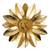 H & W Gold Metal Tealight Holder for Diwali- Set of 1 (19 x 19 x 5 cm)