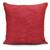 H & W Red Cushion Cover with Satin Stitch Embroidery & Bead Work in Poly Dupion Fabric- Set of 1 (30 X 30 Cm)